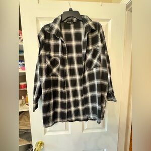 Black and White Plaid Shirt